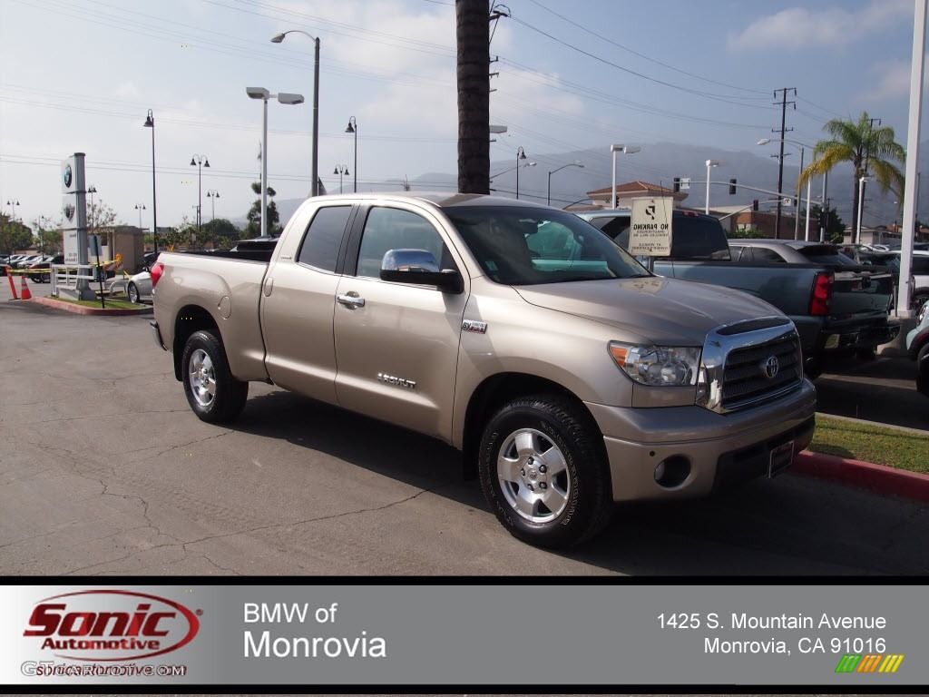 2008 Tundra Limited Double Cab 4x4 - Desert Sand Mica / Beige photo #1