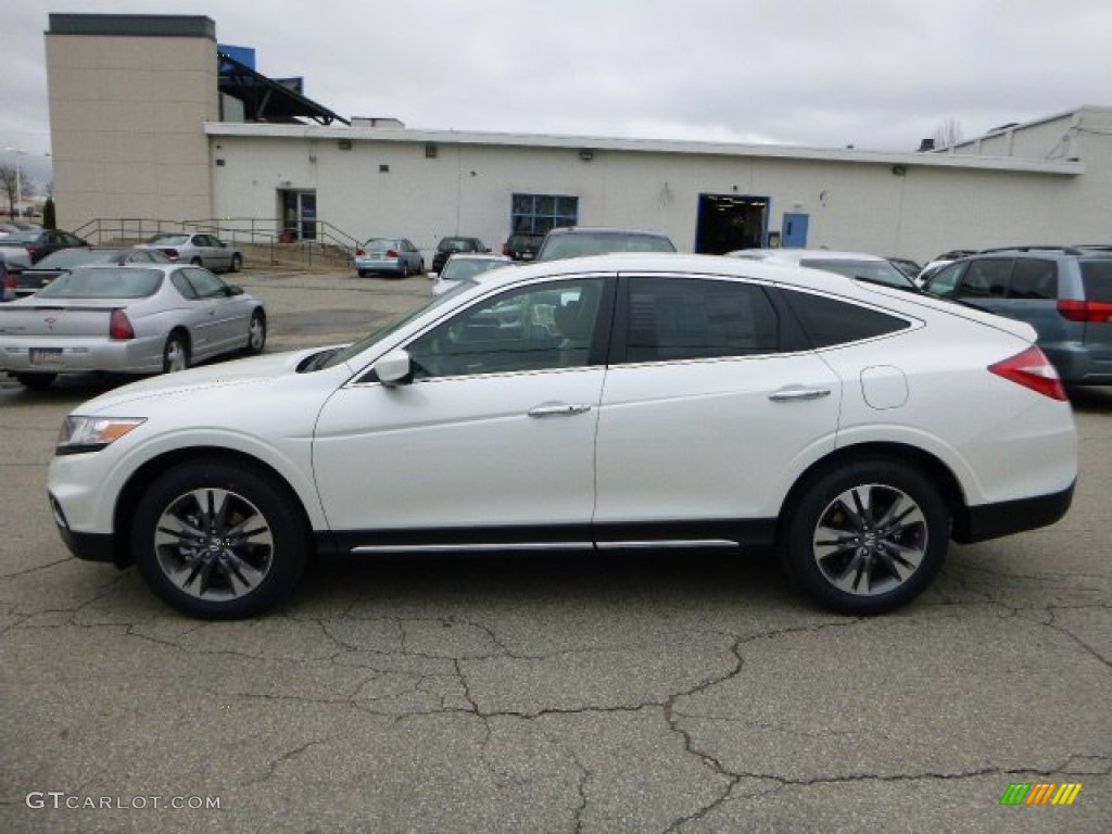 2013 Crosstour EX-L V-6 4WD - White Diamond Pearl / Ivory photo #6