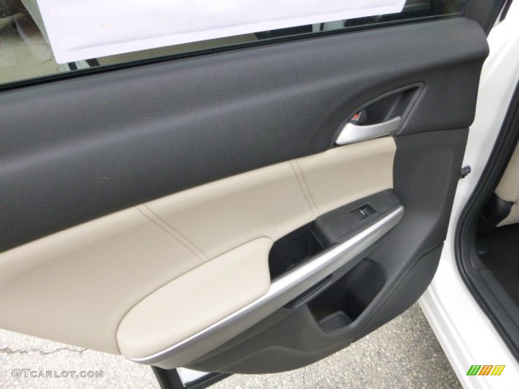 2013 Honda Crosstour EX-L V-6 4WD Ivory Door Panel Photo #79795782