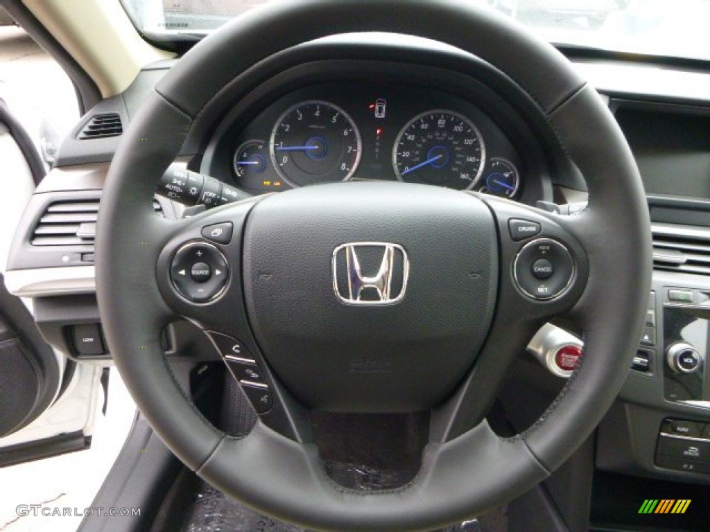 2013 Honda Crosstour EX-L V-6 4WD Ivory Steering Wheel Photo #79795842