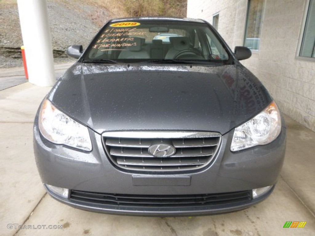 2009 Elantra GLS Sedan - Carbon Gray / Gray photo #6