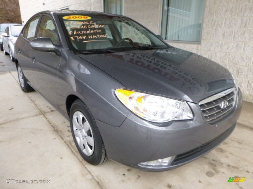2009 Elantra GLS Sedan - Carbon Gray / Gray photo #7