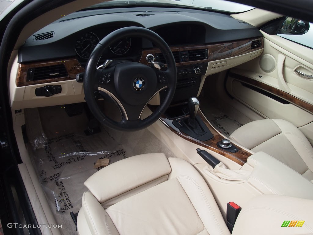 2008 3 Series 335i Coupe - Jet Black / Cream Beige photo #12