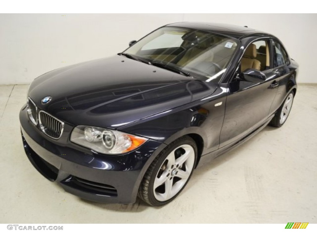 2009 1 Series 135i Coupe - Monaco Blue Metallic / Savanna Beige/Black Boston Leather photo #5