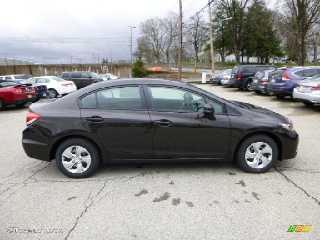 Kona Coffee Metallic 2013 Honda Civic LX Sedan Exterior Photo #79797895