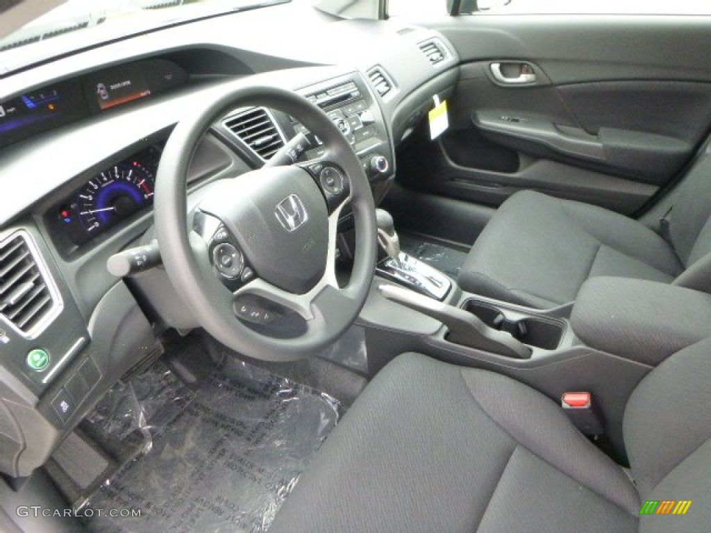 Black Interior 2013 Honda Civic LX Sedan Photo #79798075