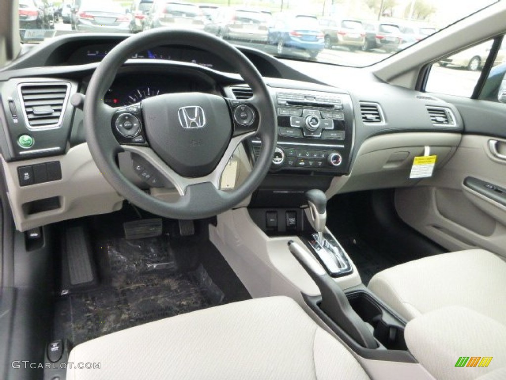 Gray Interior 2013 Honda Civic LX Sedan Photo #79798325