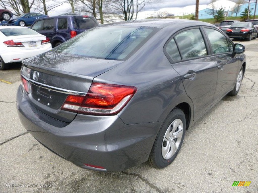 2013 Civic LX Sedan - Polished Metal Metallic / Black photo #3