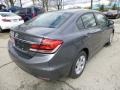 2013 Polished Metal Metallic Honda Civic LX Sedan  photo #3