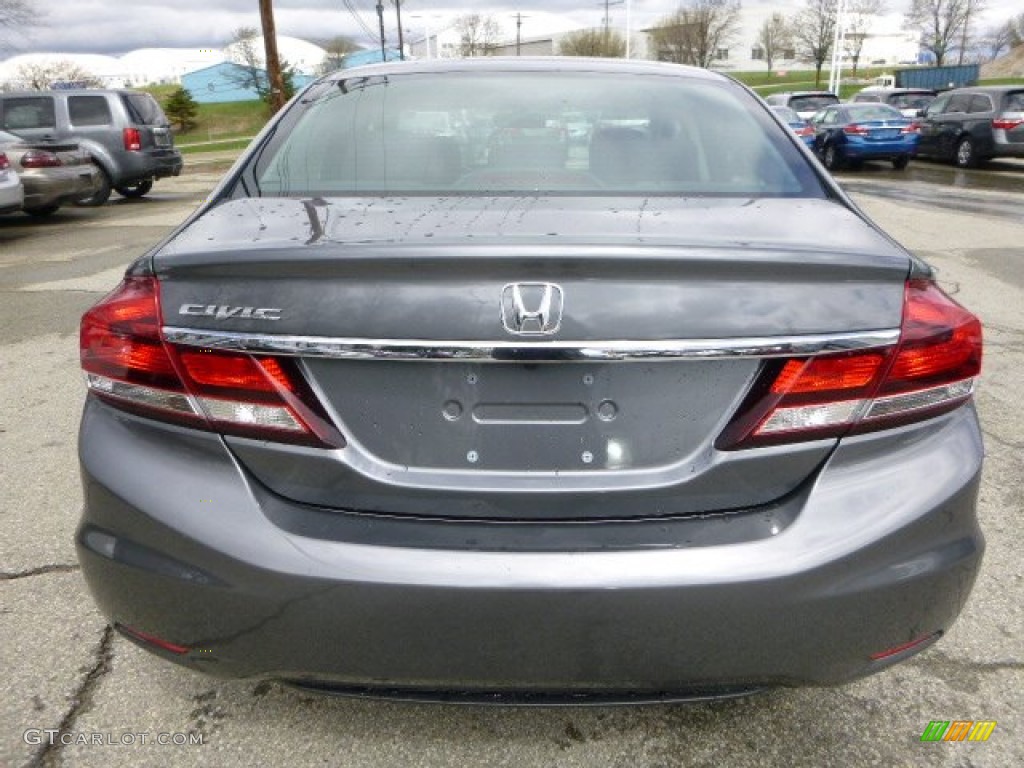 2013 Civic LX Sedan - Polished Metal Metallic / Black photo #4