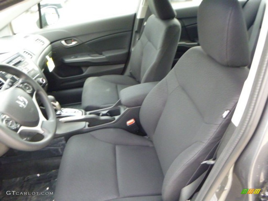 2013 Civic LX Sedan - Polished Metal Metallic / Black photo #10