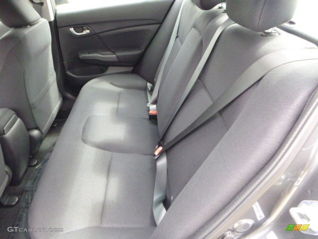 2013 Civic LX Sedan - Polished Metal Metallic / Black photo #11