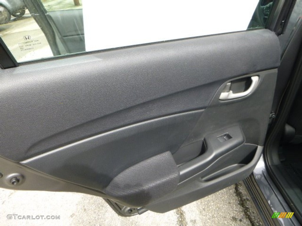 2013 Civic LX Sedan - Polished Metal Metallic / Black photo #13