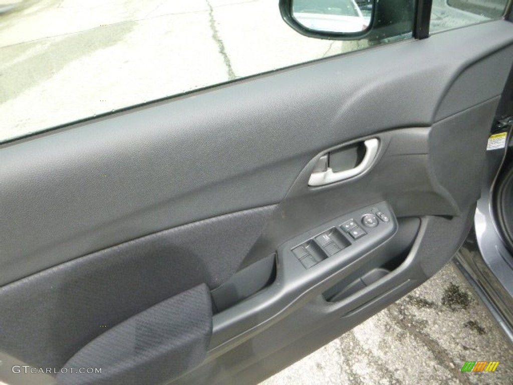 2013 Civic LX Sedan - Polished Metal Metallic / Black photo #14