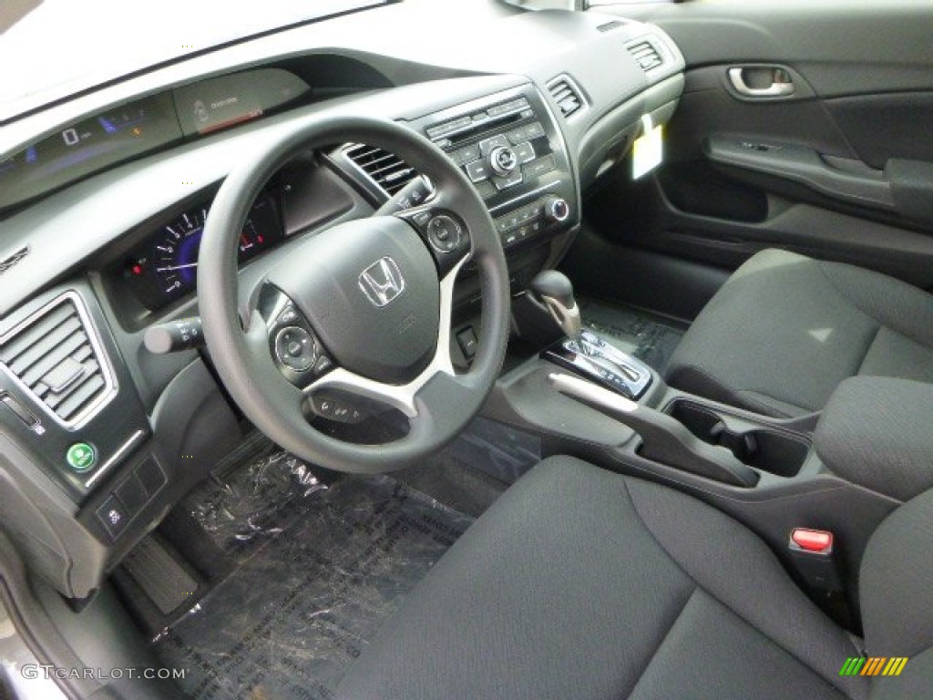 2013 Civic LX Sedan - Polished Metal Metallic / Black photo #15