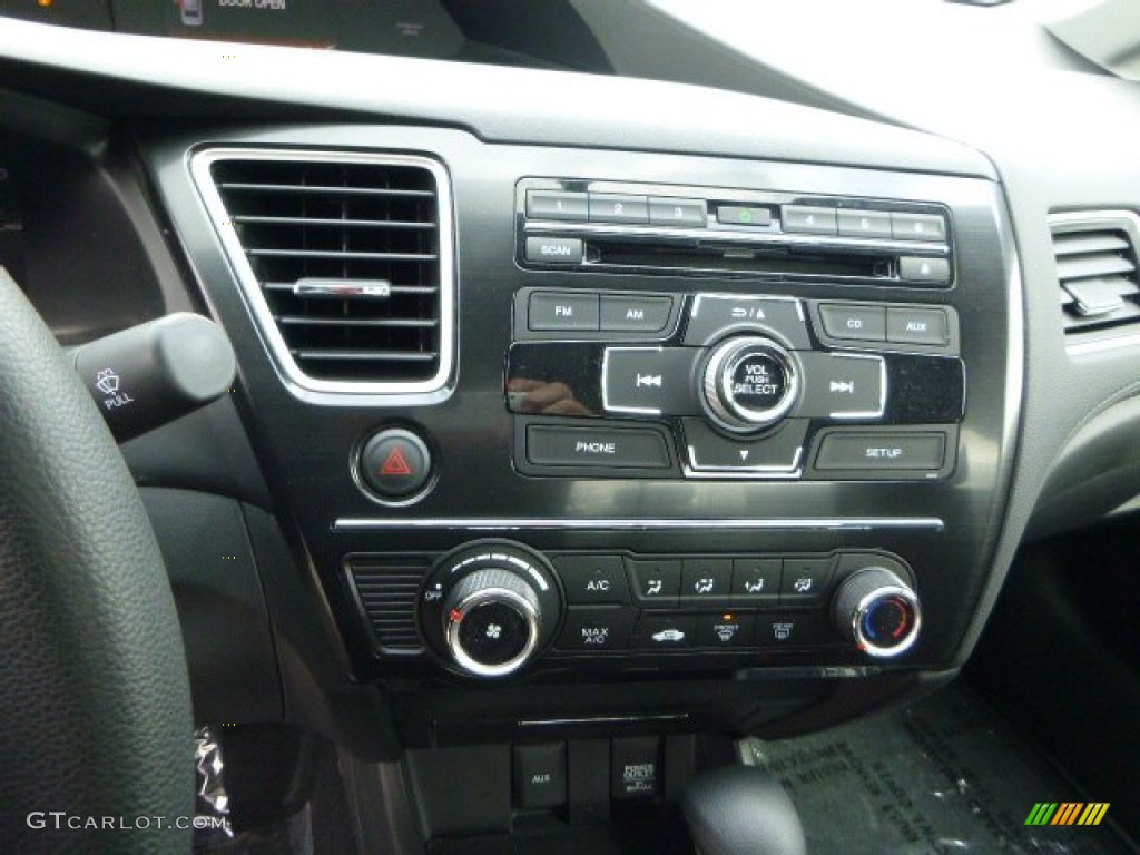 2013 Civic LX Sedan - Polished Metal Metallic / Black photo #18