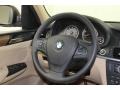 2011 BMW X3 Beige Interior Steering Wheel Photo
