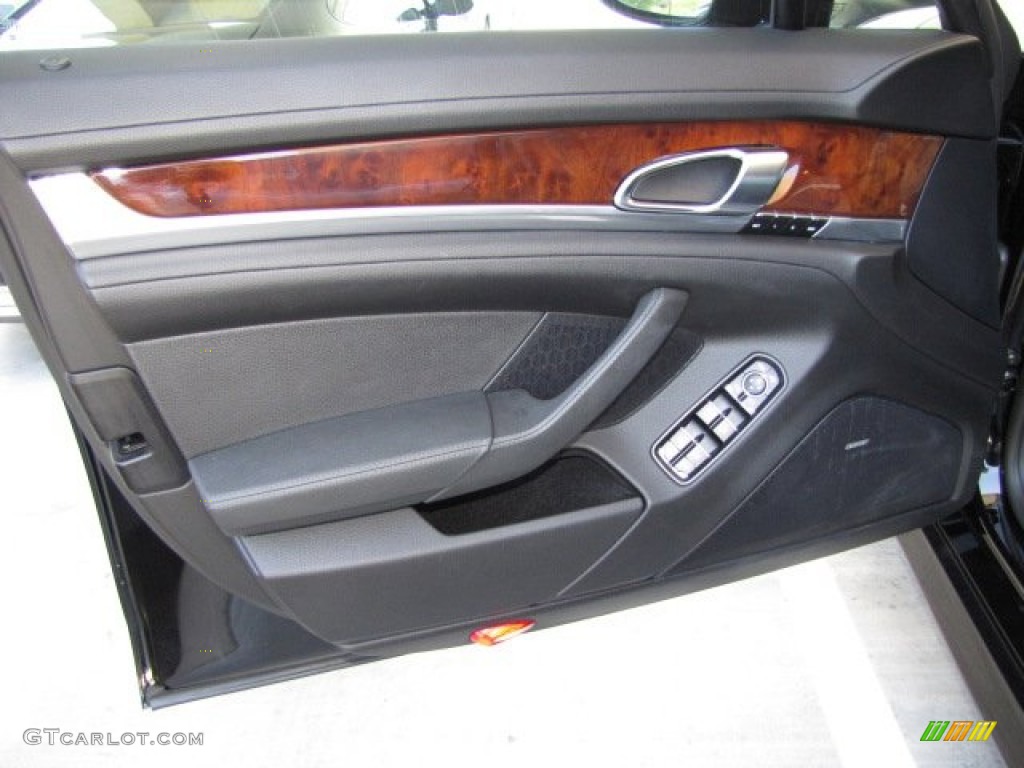2012 Porsche Panamera V6 Black Door Panel Photo #79801552