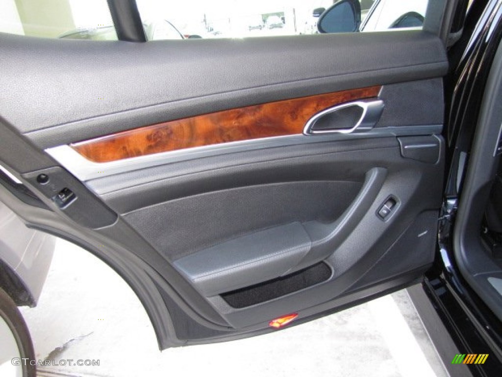2012 Porsche Panamera V6 Black Door Panel Photo #79801591