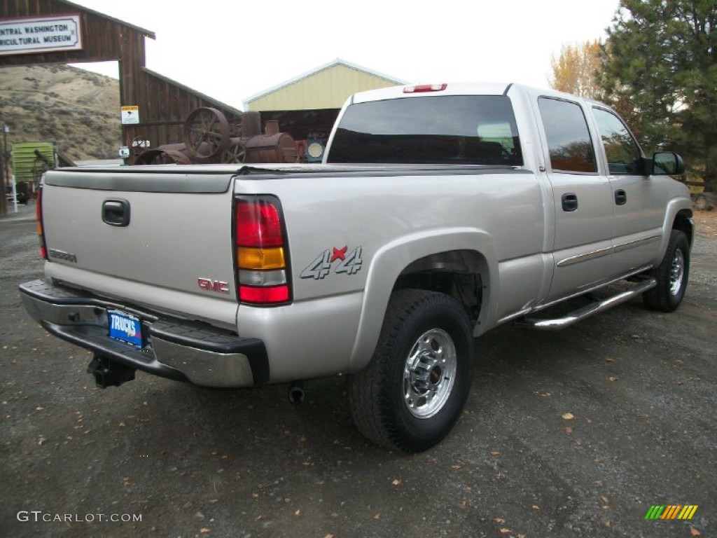 2005 Sierra 1500 SLT Crew Cab 4x4 - Silver Birch Metallic / Dark Pewter photo #2