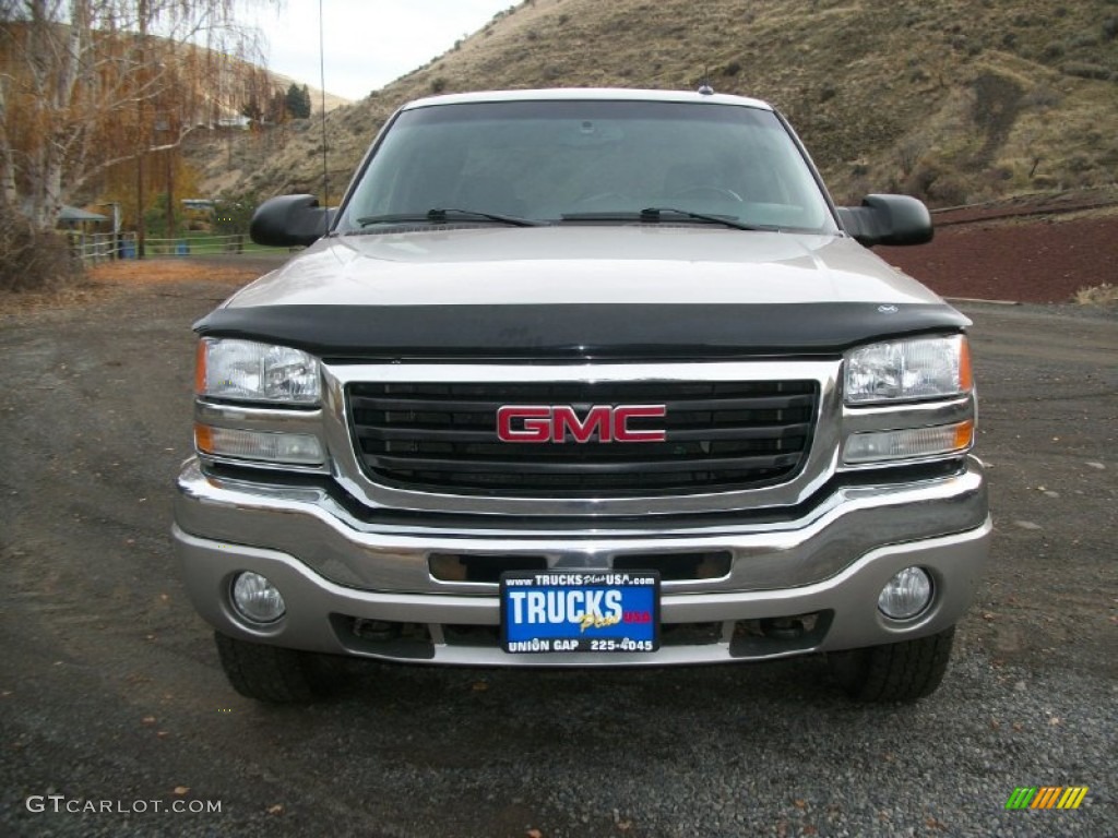 2005 Sierra 1500 SLT Crew Cab 4x4 - Silver Birch Metallic / Dark Pewter photo #6