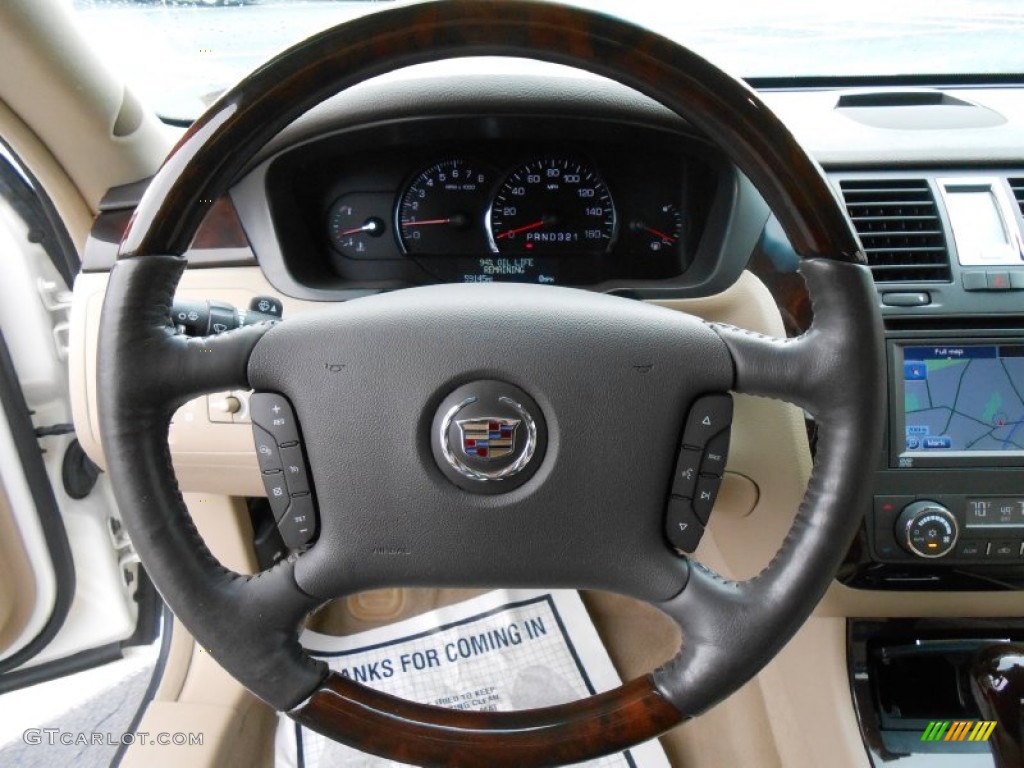 2007 Cadillac DTS Performance Cashmere Steering Wheel Photo #79804039