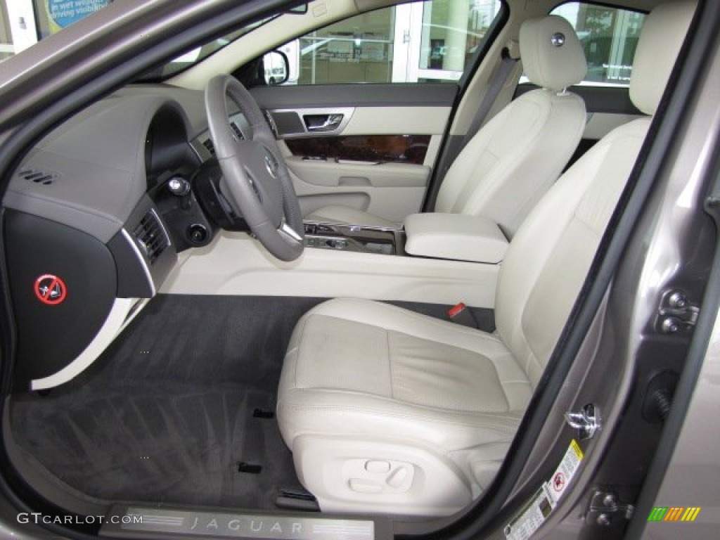 Ivory White/Oyster Grey Interior 2011 Jaguar XF Premium Sport Sedan Photo #79804834