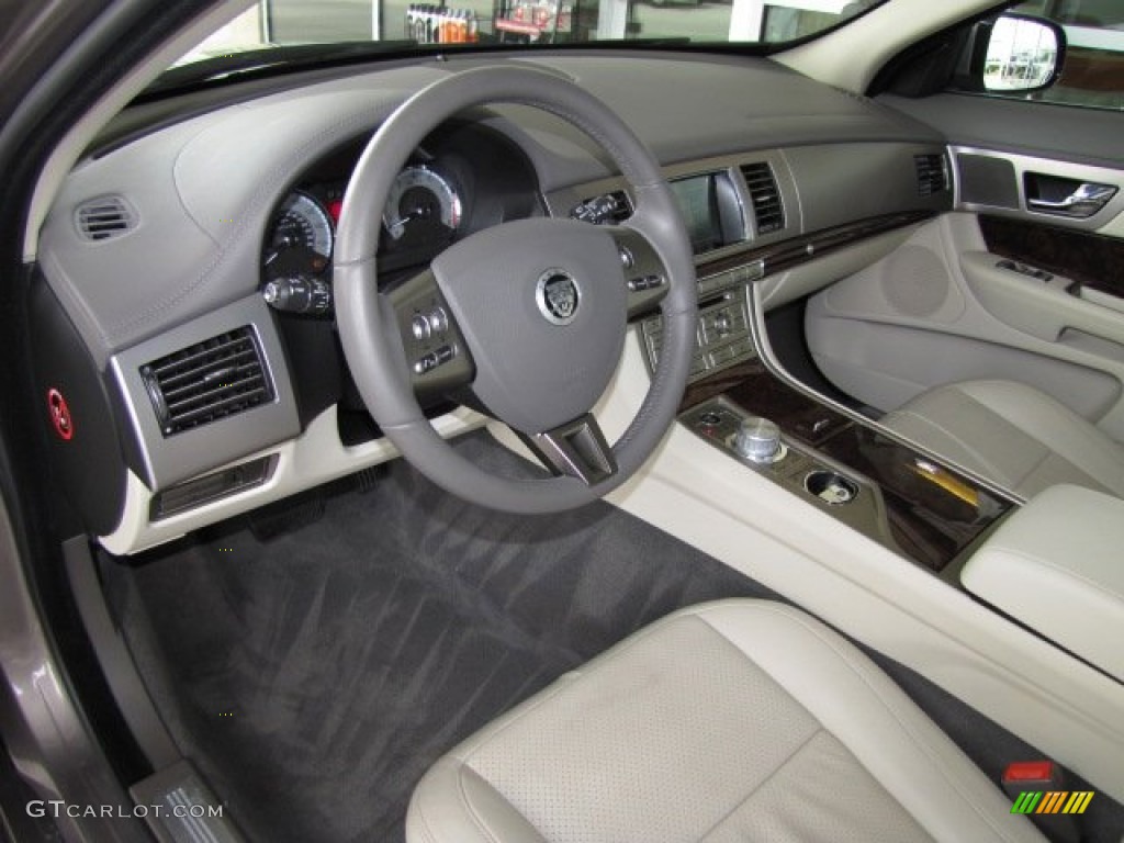 Ivory White/Oyster Grey Interior 2011 Jaguar XF Premium Sport Sedan Photo #79804970