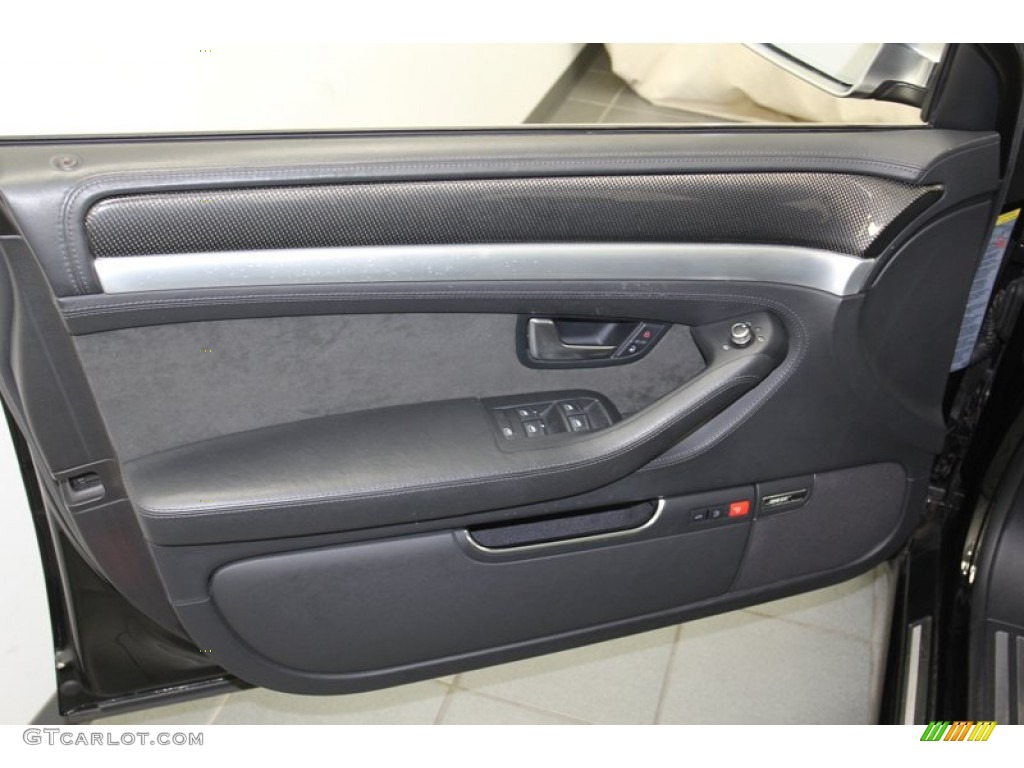 2008 Audi S8 5.2 quattro Black Door Panel Photo #79805926
