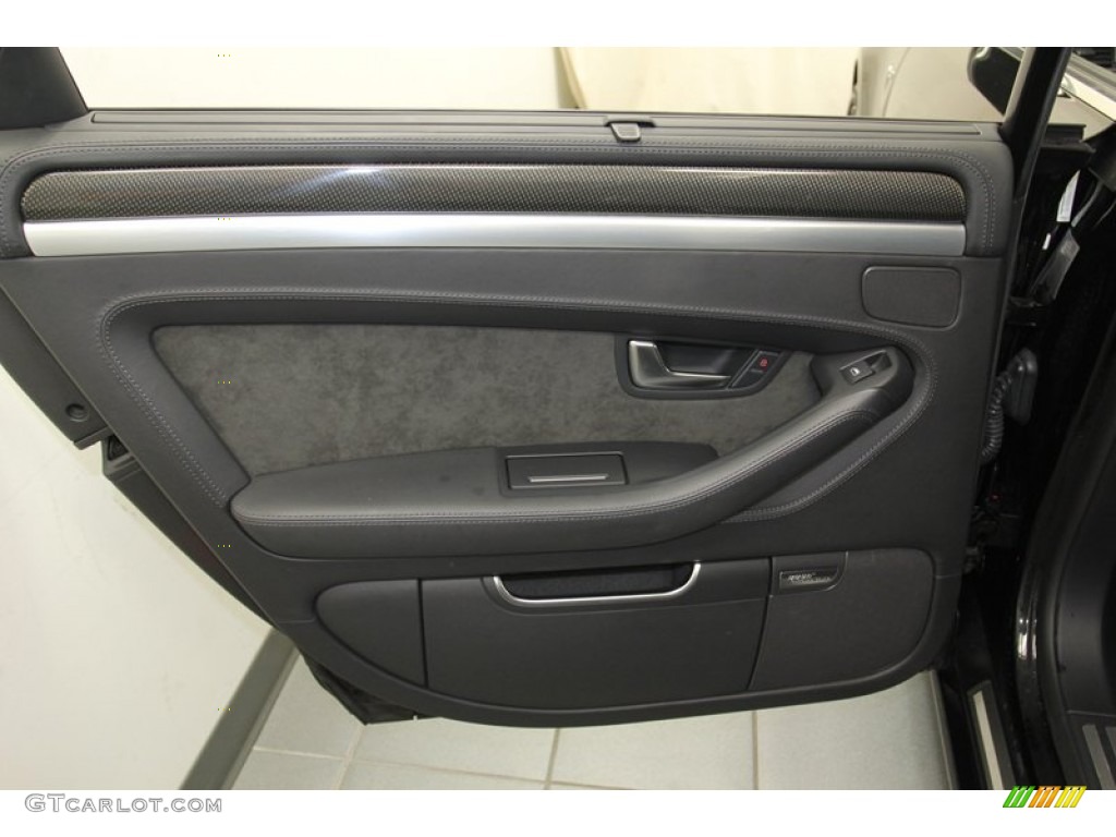2008 Audi S8 5.2 quattro Black Door Panel Photo #79806112