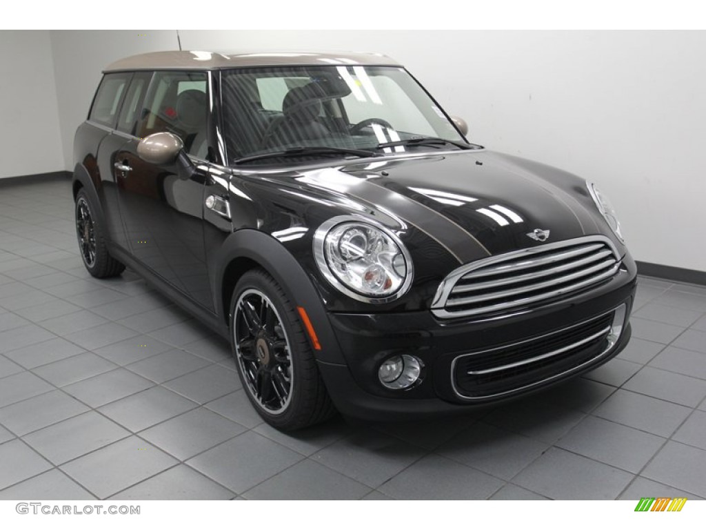 2013 Cooper Clubman Bond Street Package - Midnight Black Metallic / Bond Street Carbon Black/Champagne Lounge Leather photo #1