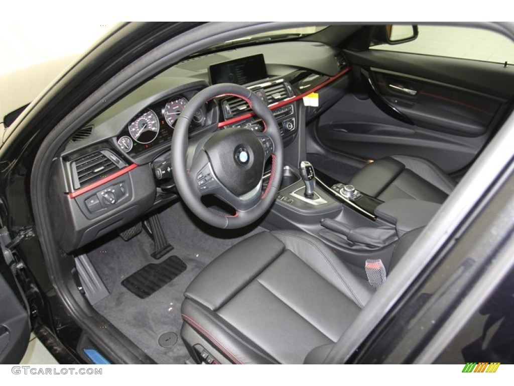 Black Interior 2013 BMW 3 Series 328i Sedan Photo #79807377