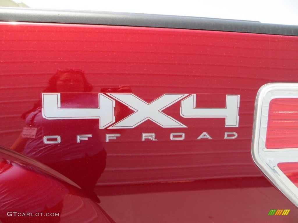 2013 F150 XLT SuperCrew 4x4 - Ruby Red Metallic / Steel Gray photo #9