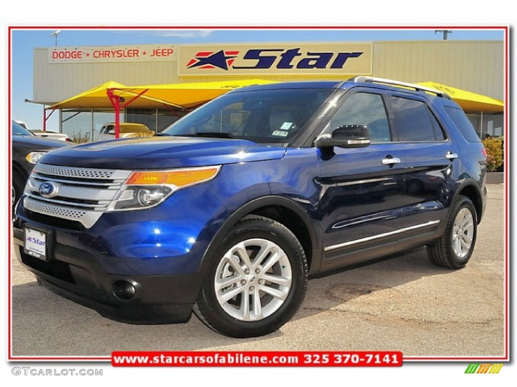 2012 Explorer XLT - Dark Pearl Blue Metallic / Medium Light Stone photo #1