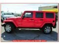 2013 Rock Lobster Red Jeep Wrangler Unlimited Sahara 4x4  photo #4