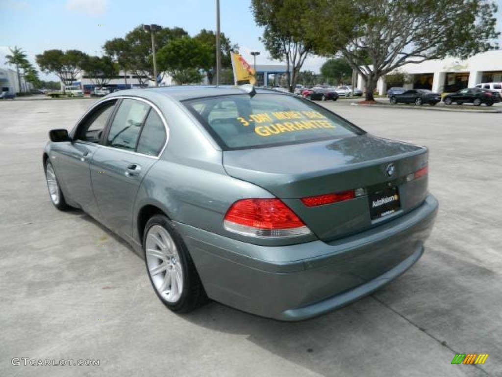 2004 7 Series 745i Sedan - Slate Green Metallic / Basalt Grey/Stone Green photo #5