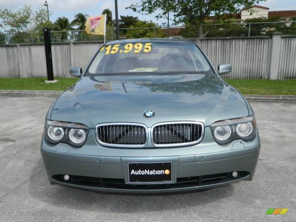 2004 7 Series 745i Sedan - Slate Green Metallic / Basalt Grey/Stone Green photo #8