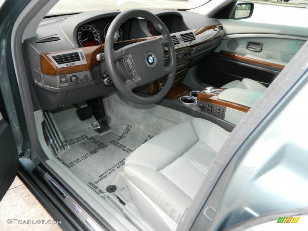 Basalt Grey/Stone Green Interior 2004 BMW 7 Series 745i Sedan Photo #79813051