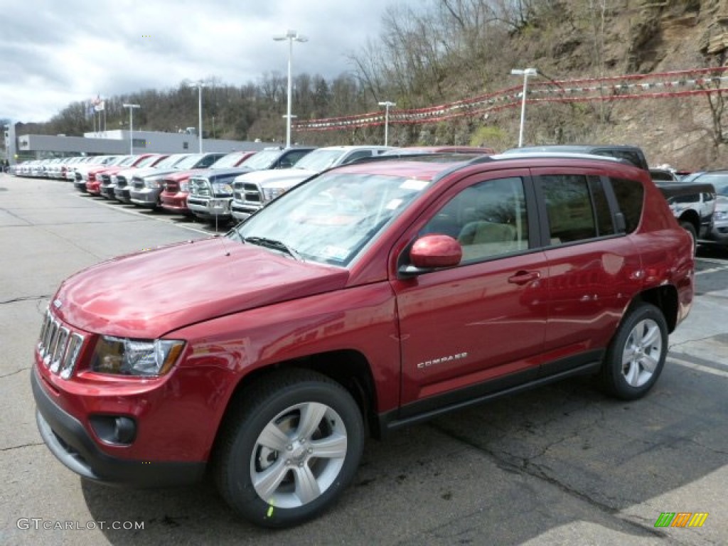 2014 Compass Latitude 4x4 - Deep Cherry Red Crystal Pearl / Dark Slate Gray photo #1