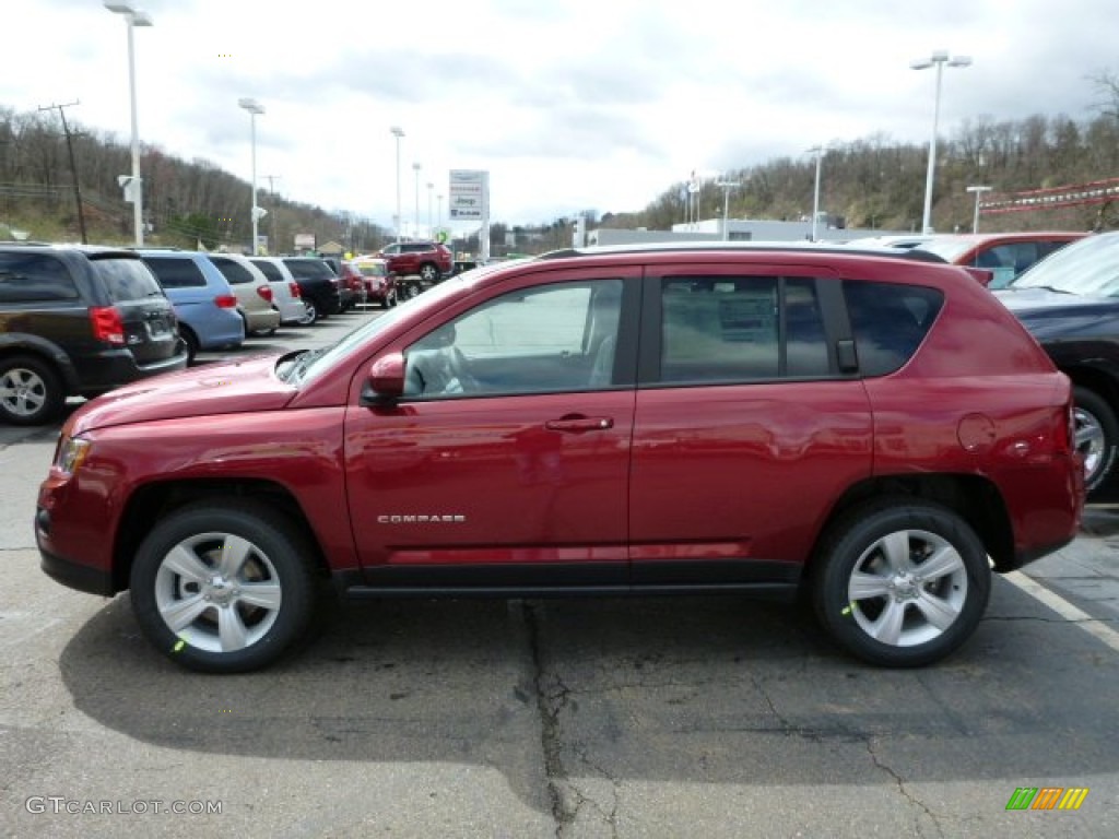 Deep Cherry Red Crystal Pearl 2014 Jeep Compass Latitude 4x4 Exterior Photo #79813282