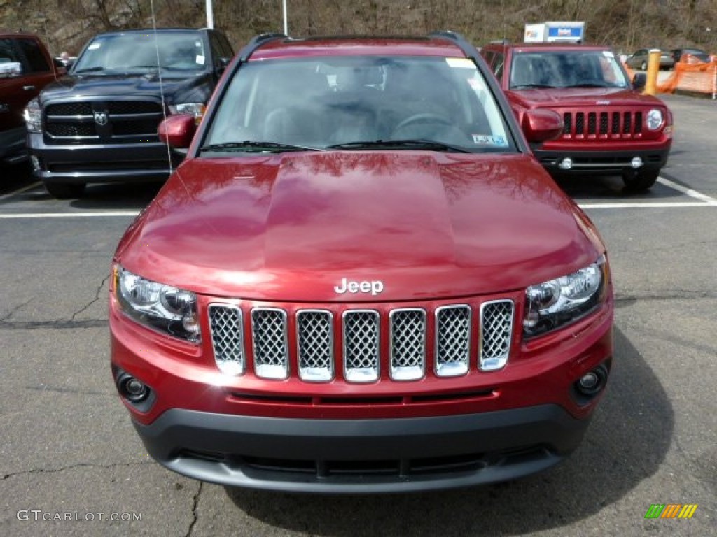 Deep Cherry Red Crystal Pearl 2014 Jeep Compass Latitude 4x4 Exterior Photo #79813300