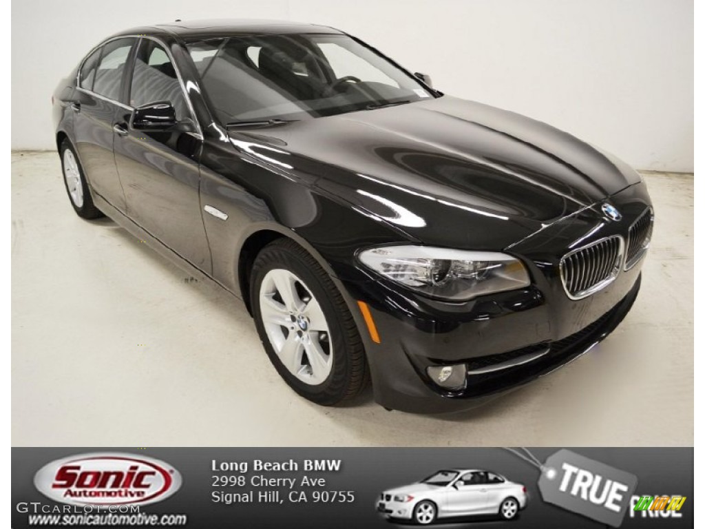 2013 5 Series 528i Sedan - Jet Black / Black photo #1