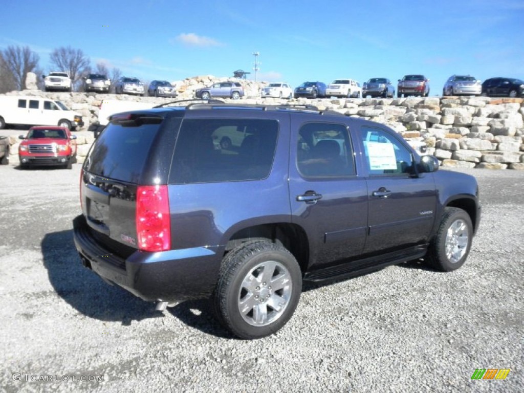 2013 Yukon SLE 4x4 - Graphite Blue Metallic / Ebony photo #27