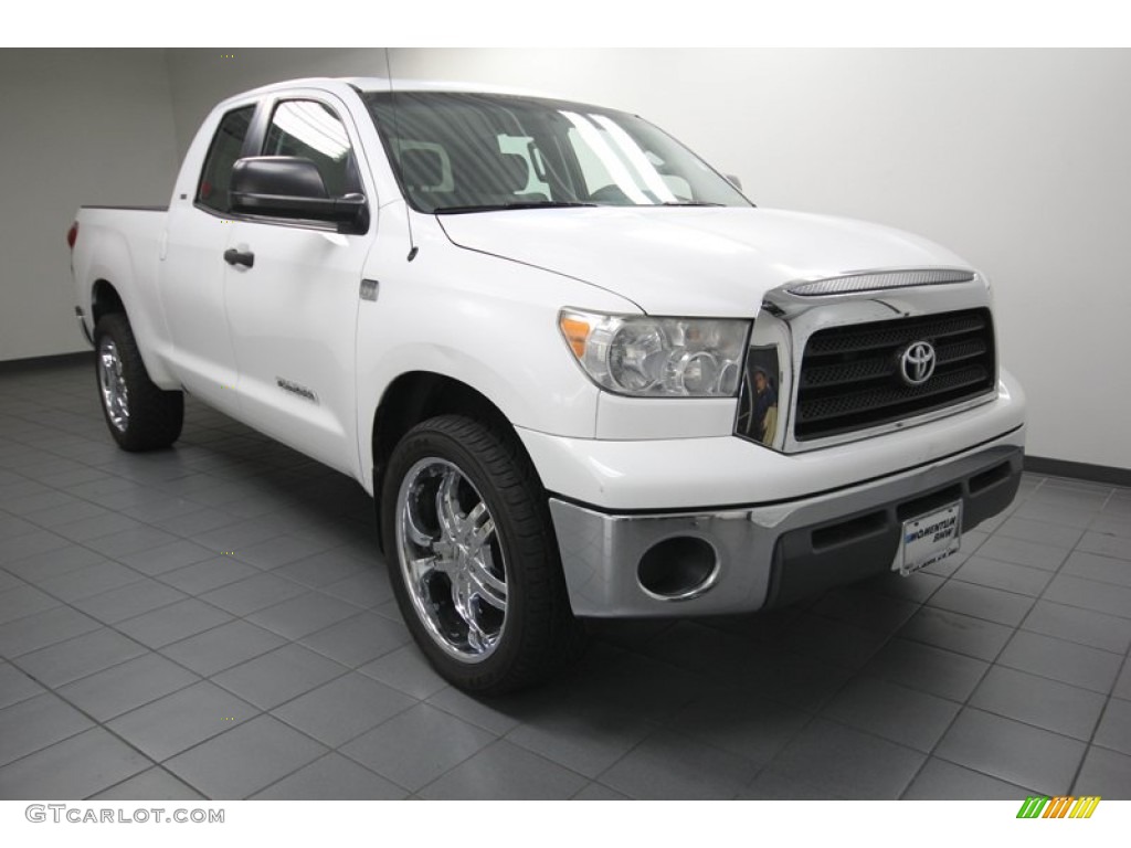 2008 Tundra SR5 Double Cab - Super White / Graphite Gray photo #1