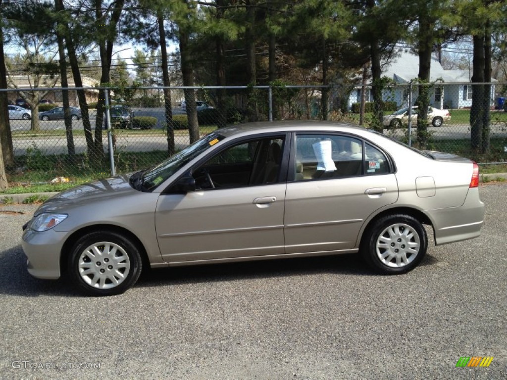 Shoreline Mist Metallic 2004 Honda Civic LX Sedan Exterior Photo #79816953
