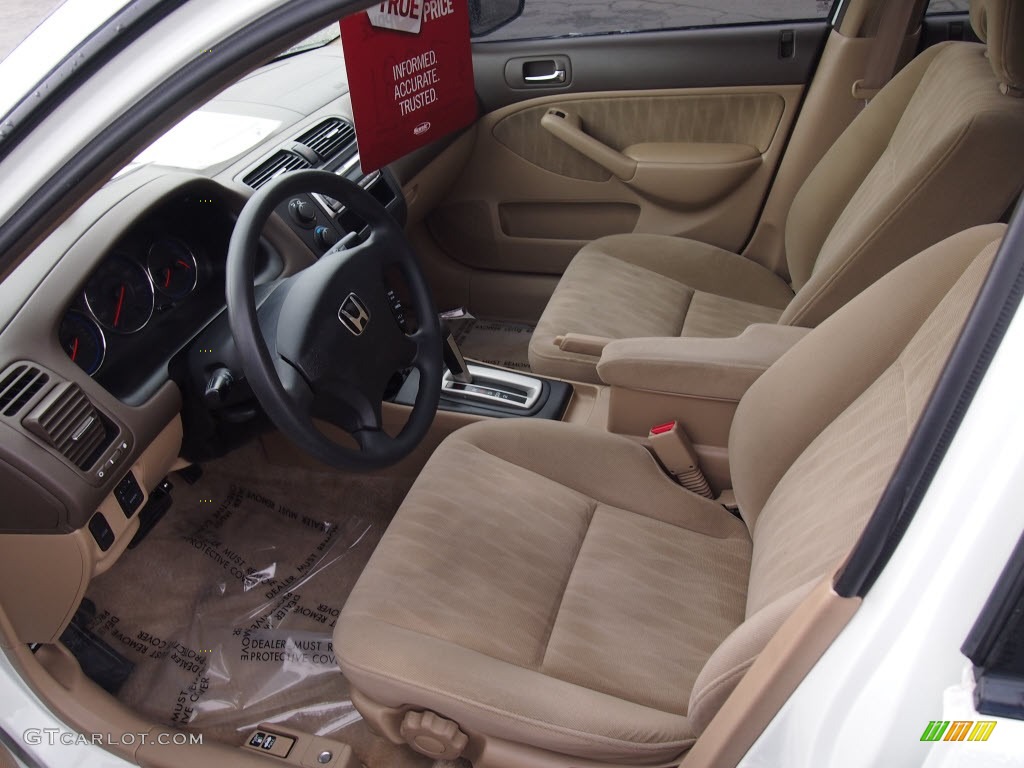 Ivory Beige Interior 2004 Honda Civic LX Sedan Photo #79817350