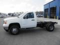 Summit White - Sierra 3500HD Regular Cab 4x4 Chassis Photo No. 4