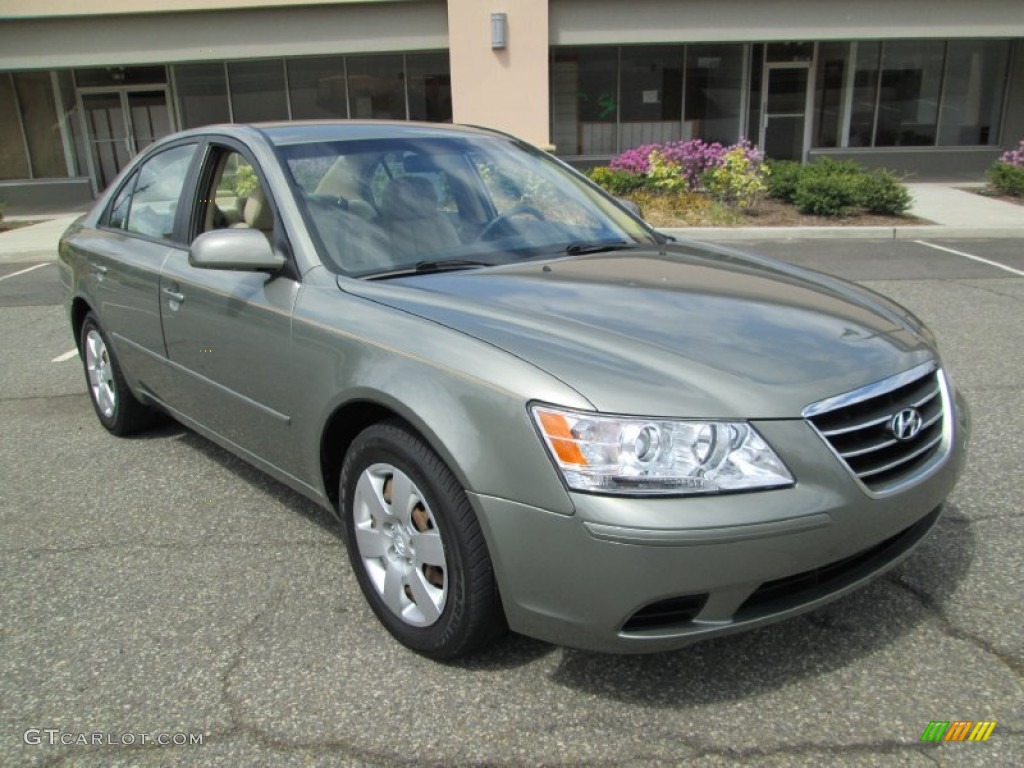 Natural Khaki Green 2009 Hyundai Sonata GLS Exterior Photo #79818259