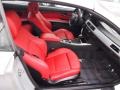 Coral Red/Black Dakota Leather Front Seat Photo for 2010 BMW 3 Series #79818451
