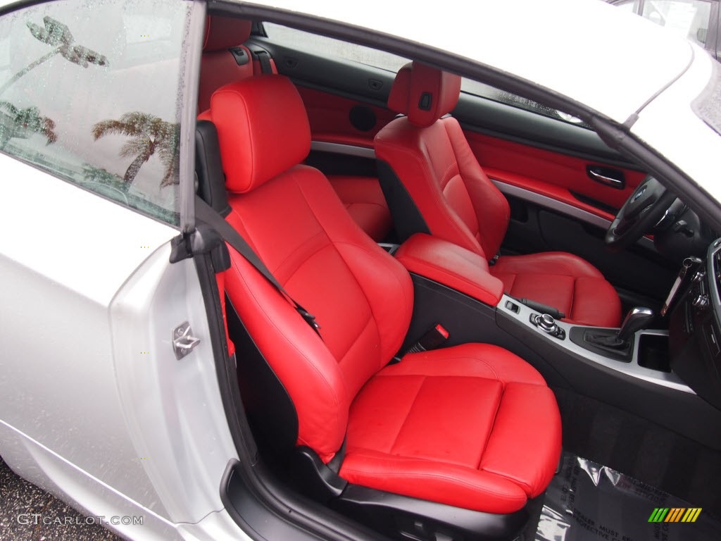 Coral Red/Black Dakota Leather Interior 2010 BMW 3 Series 328i Convertible Photo #79818469